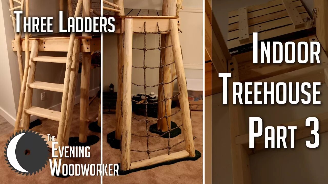 Log and Rope Ladders | Indoor Treehouse Part 3