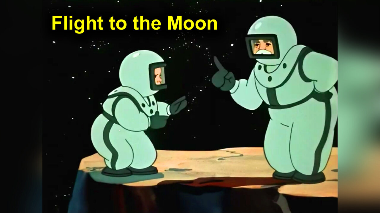 Flight to the Moon. Soviet cartoon, 1953