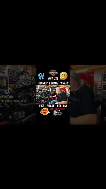 🔧TECH TIP: Titanium Exhaust Wrap #harleydavidson #motorcycle #shorts