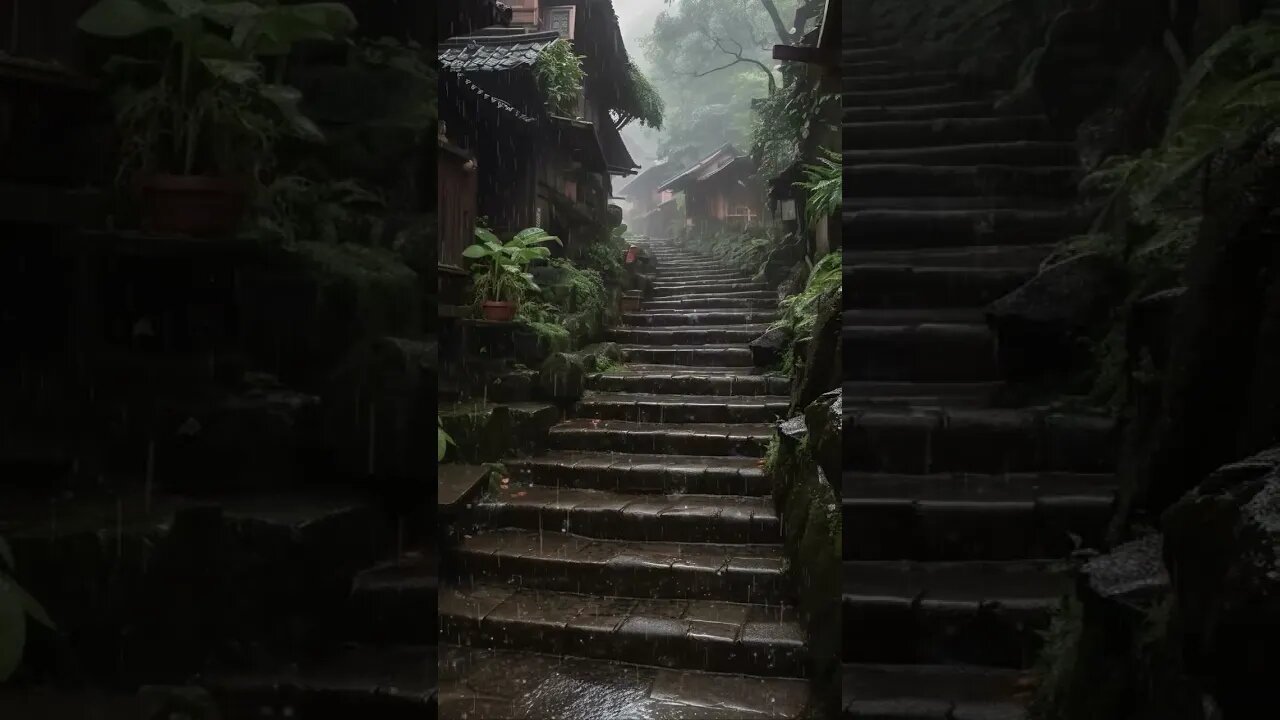 雨声助眠放松，缓解焦虑情绪，听着雨声敲打着地面、通过冥想和街道雨声的助眠效果，缓解焦虑情绪，提高睡眠质量进入深度睡眠BGM#sleepmusic #shortsvideo #shorts