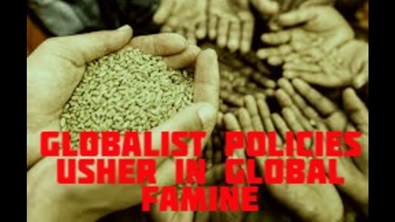 Globalists Pursue Policies Leading Directly To Worldwide Famine