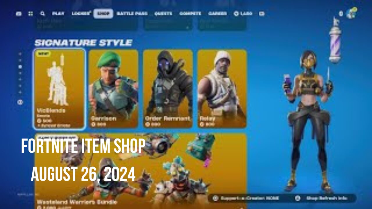 Fortnite Item Shop|August 26, 2024(*New* VicBlends Emote)