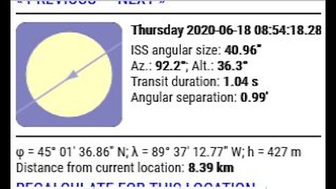 Solar transit 06-18-20