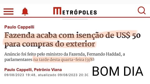 EQUADOR URGENTE & o fim da isenção das compras até $ 50.00