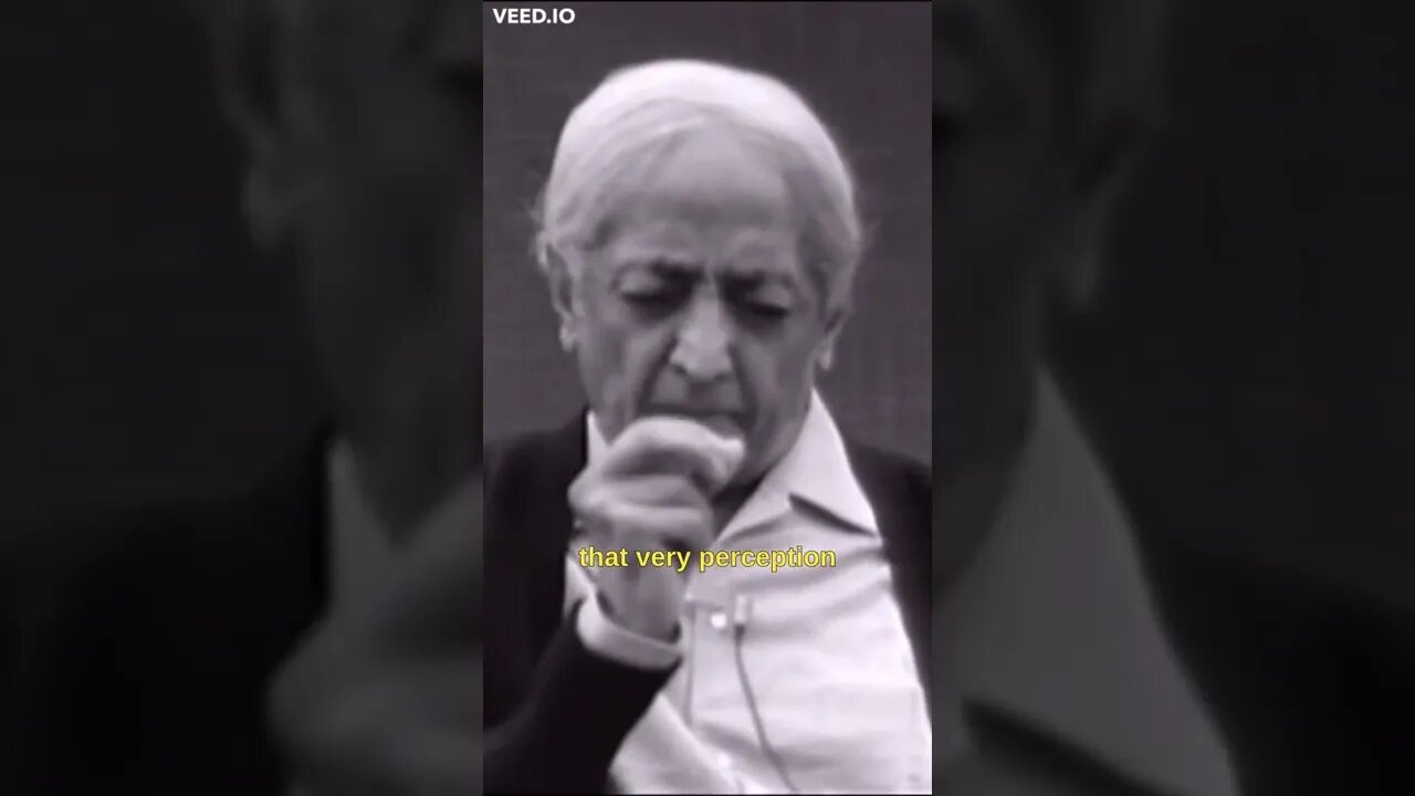 Common factor of conflict is TIME. Perceiving is action. [Krishnamurti] #Short