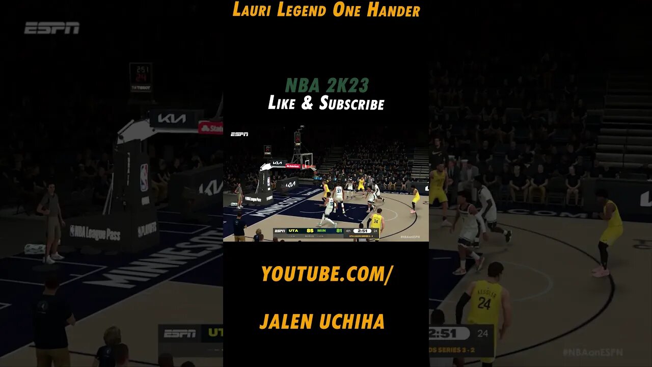 Lauri Legend One Hander #2023 #nba #2k23 #lauri markkanen #jalen uchiha #shorts