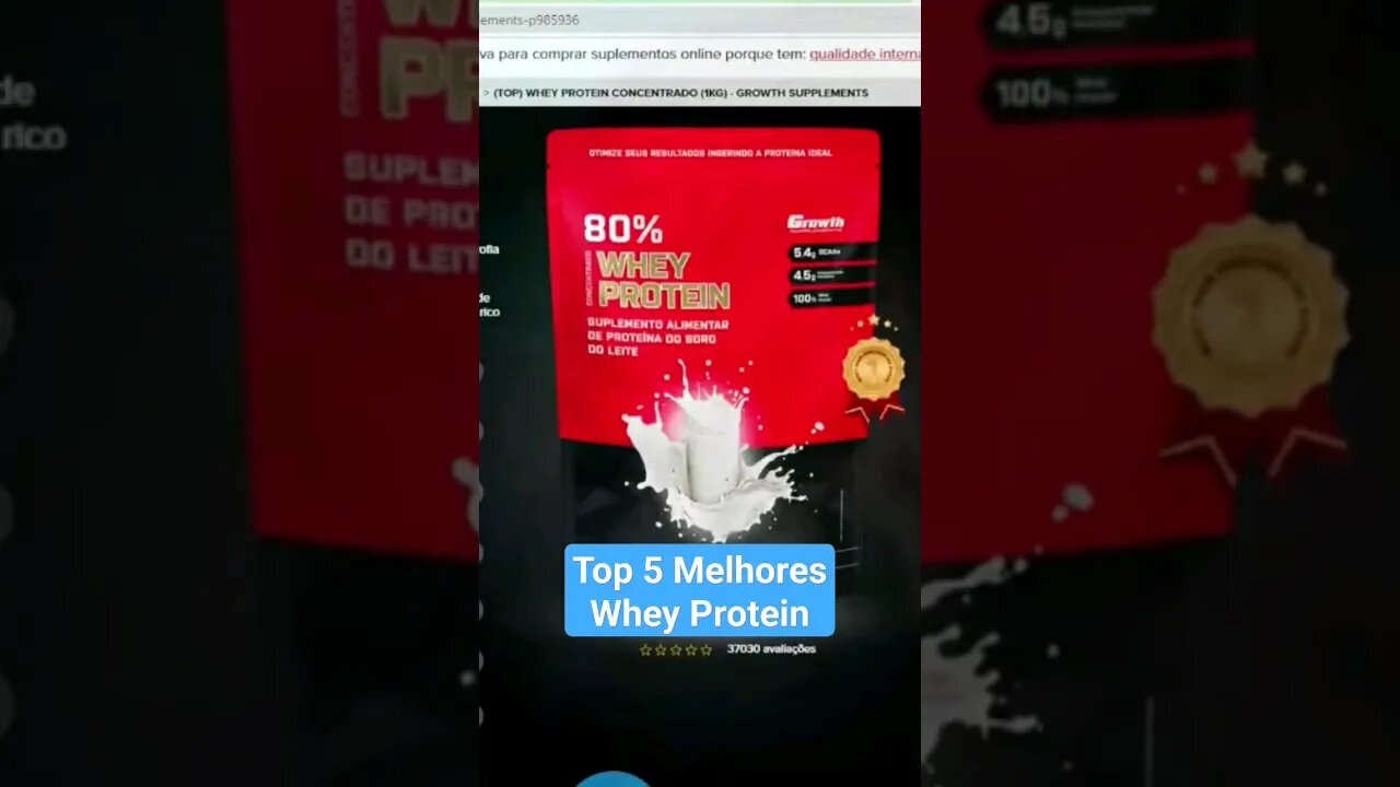 Top 5 MELHOR Whey Protein BOM e BARATO🏆 Qual #wheyprotein Comprar?💵 3✅ #musculação #suplemento