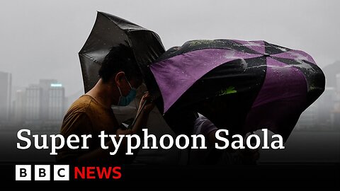 Super typhoon Saola moves closer to mainland china - BBC NEWS