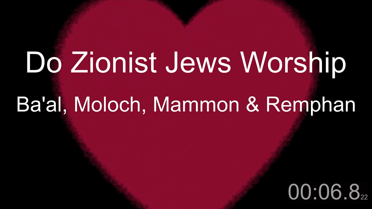 Do Zionist Jews Worship Ba'al, Moloch & Mammon?