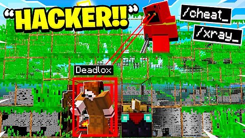 Minecraft Manhunt but I'm trolling with X-RAY..