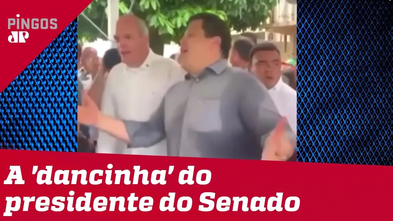 Alcolumbre é flagrado dançando em Macapá