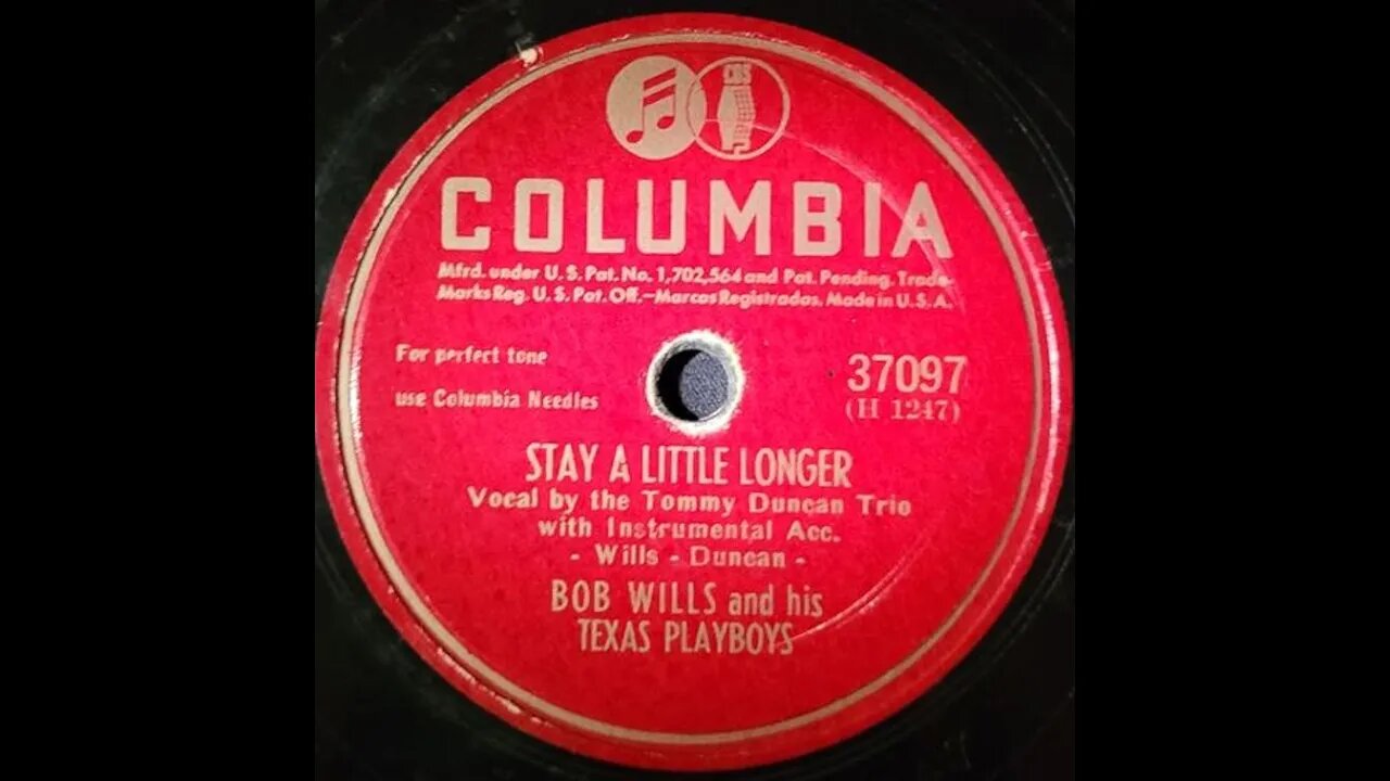 Bob Wills and His Texas Playboys, The Tommy Duncan Trio - Stay a Little Longer