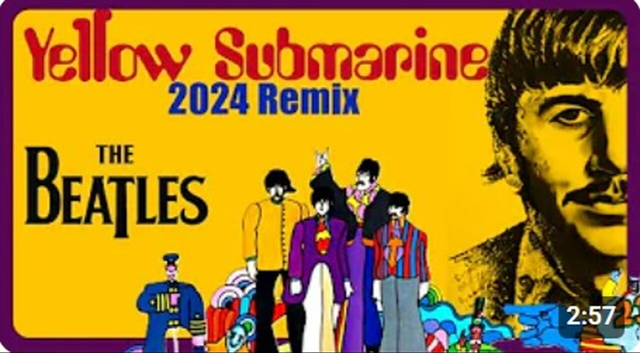 The Beatles 'YELLOW SUBMARINE' 2024 Remix | More Common Acoustic Guitar Placement | Drums Centered