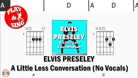 ELVIS PRESLEY A Little Less Conversation FCN GUITAR CHORDS & LYRICS NO VOCALS