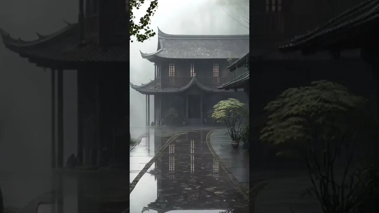 睡眠质量提高：雨声助眠，古城大雨让你的身体和大脑得到充分休息，提高睡眠质量BGM#rain #rainsounds #sleep #sleepmusic #shorts #shortsvideo