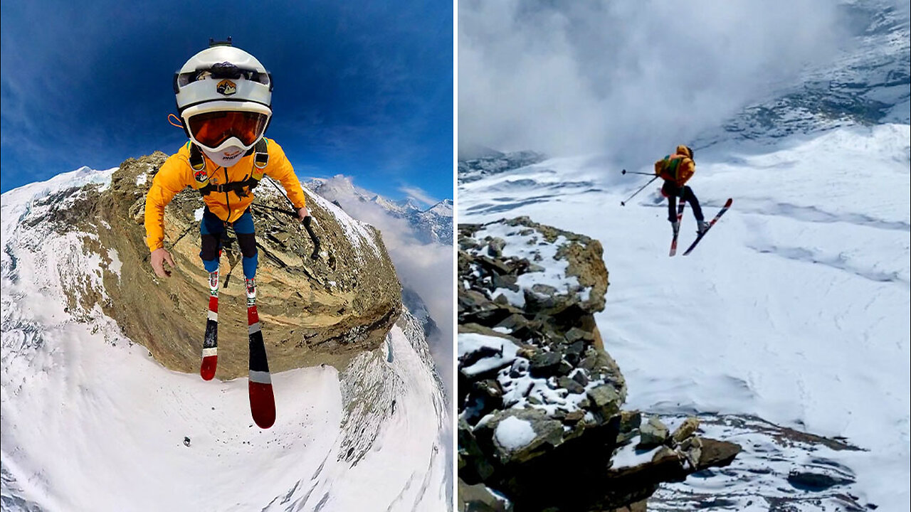 New record: Highest altitude Ski-BASE jump - 18,753 ft achieved by Joshua Bregmen in Solukhum, Nepal