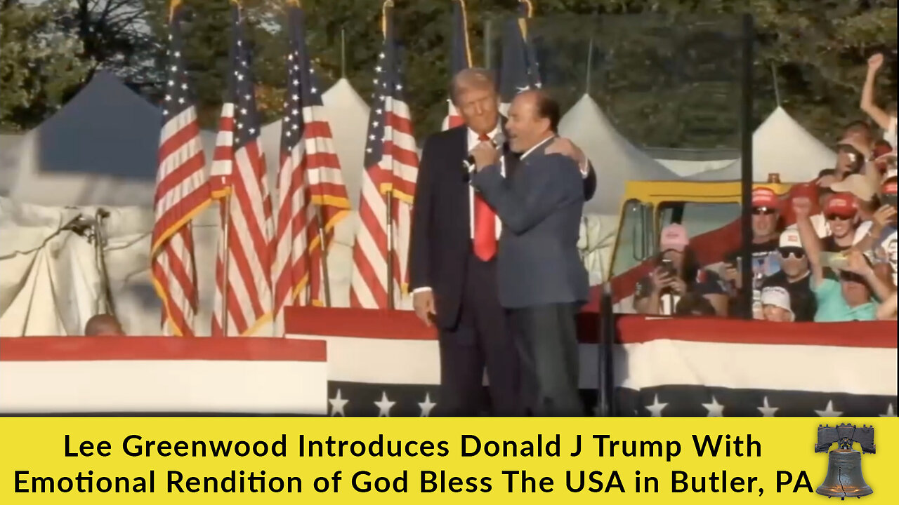 Lee Greenwood Introduces Donald J Trump With Emotional Rendition of God Bless The USA in Butler, PA