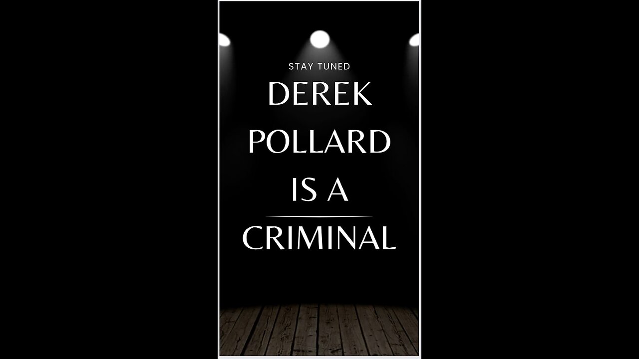 Derek Pollard is a Criminal Felon who Destroyed a Nonprofit #developer #fraud #exposed