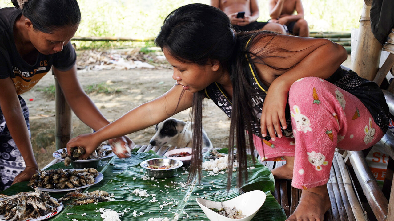 Boodle Fight in Philippines Village