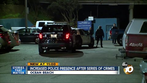 Increased police presence in Ocean Beach following series of crimes