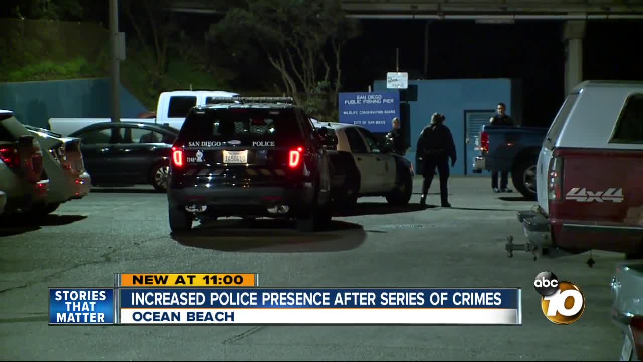 Increased police presence in Ocean Beach following series of crimes