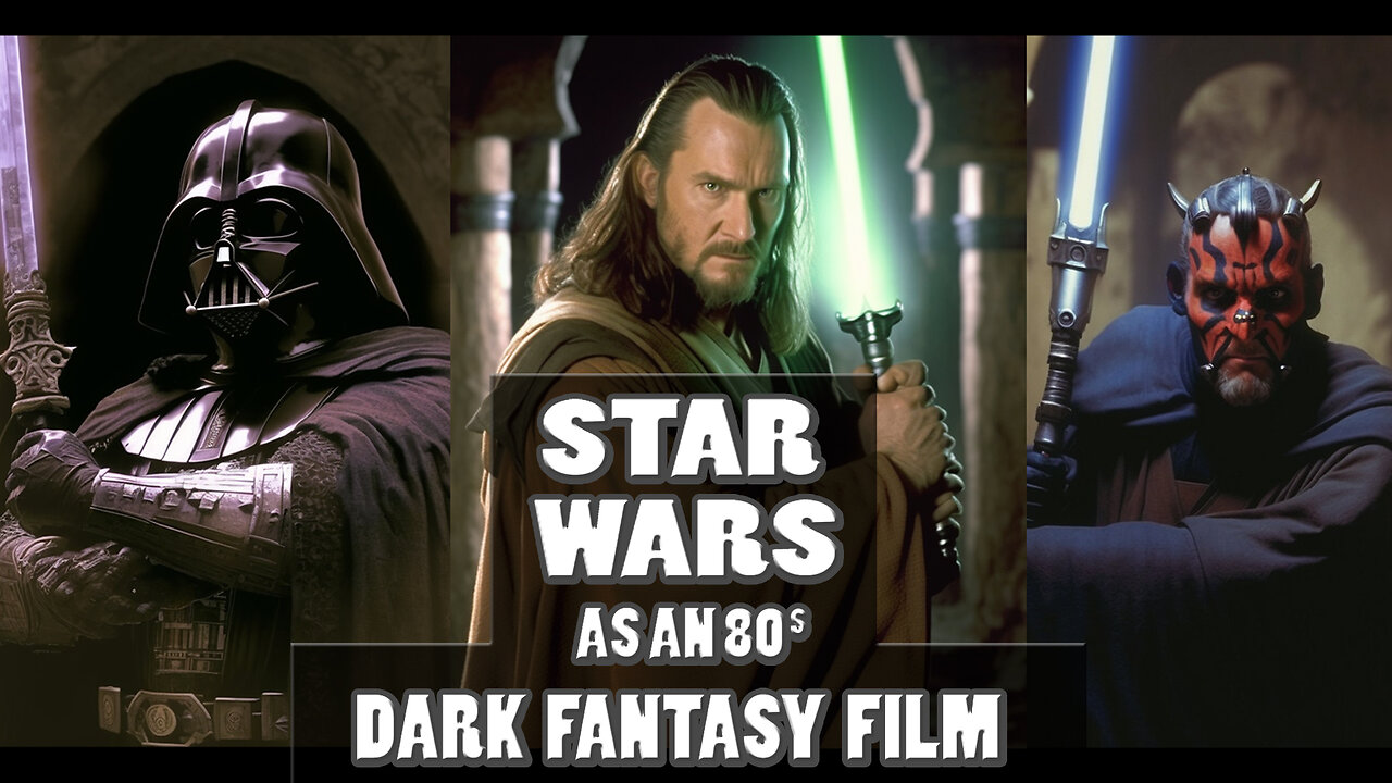 Star Wars as an 80's Dark Fantasy #starwars #midjourney #80sdarkfantasy #darthvader #lukeskywalker