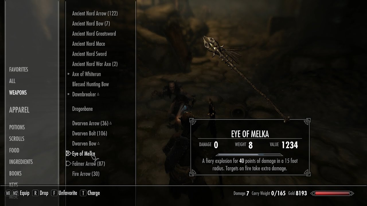 Skyrim - Unique Items - How to get The Eye of Melka