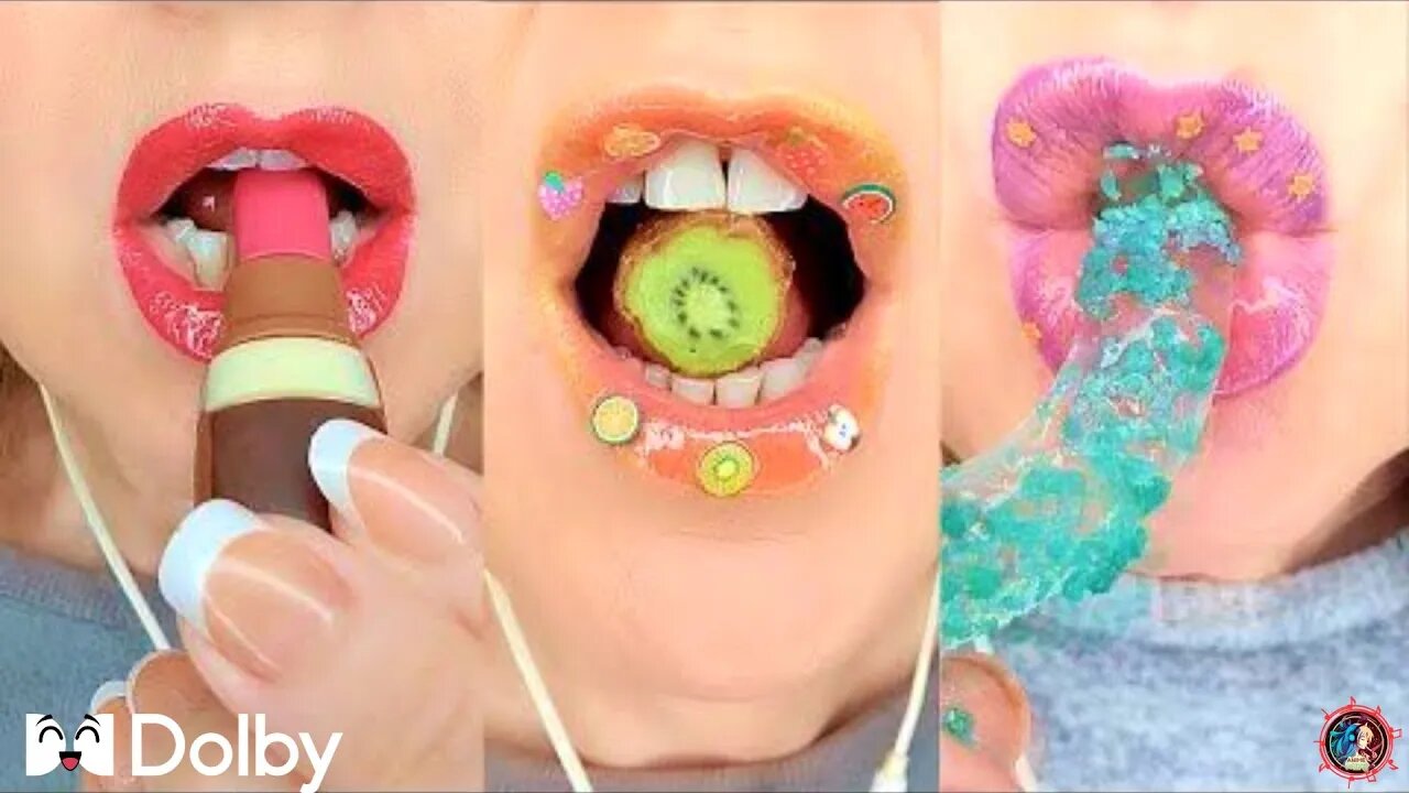 6 Minutes Satisfying ASMR Eating emoji Food Compilation Mukbang 먹방 - 2023 - 3