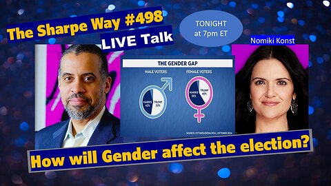 Sharpe Way # 498! How will gender affect the election? LIVE talk w/Nomiki Konst!