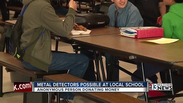 Las Vegas high school could get metal detectors thanks to donation