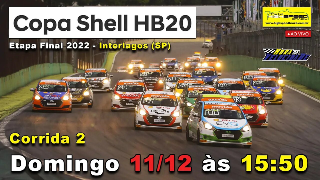 COPA SHELL HB20 | Corrida 2 | 8ª Etapa - Final 2022 | Interlagos (SP) | Ao Vivo