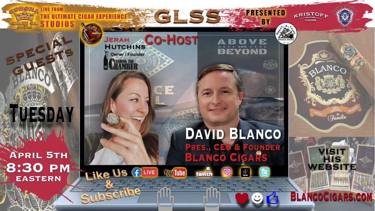 GLSS featuring co-host Jerah Hutchins and special guest David Blanco, Blanco Cigars