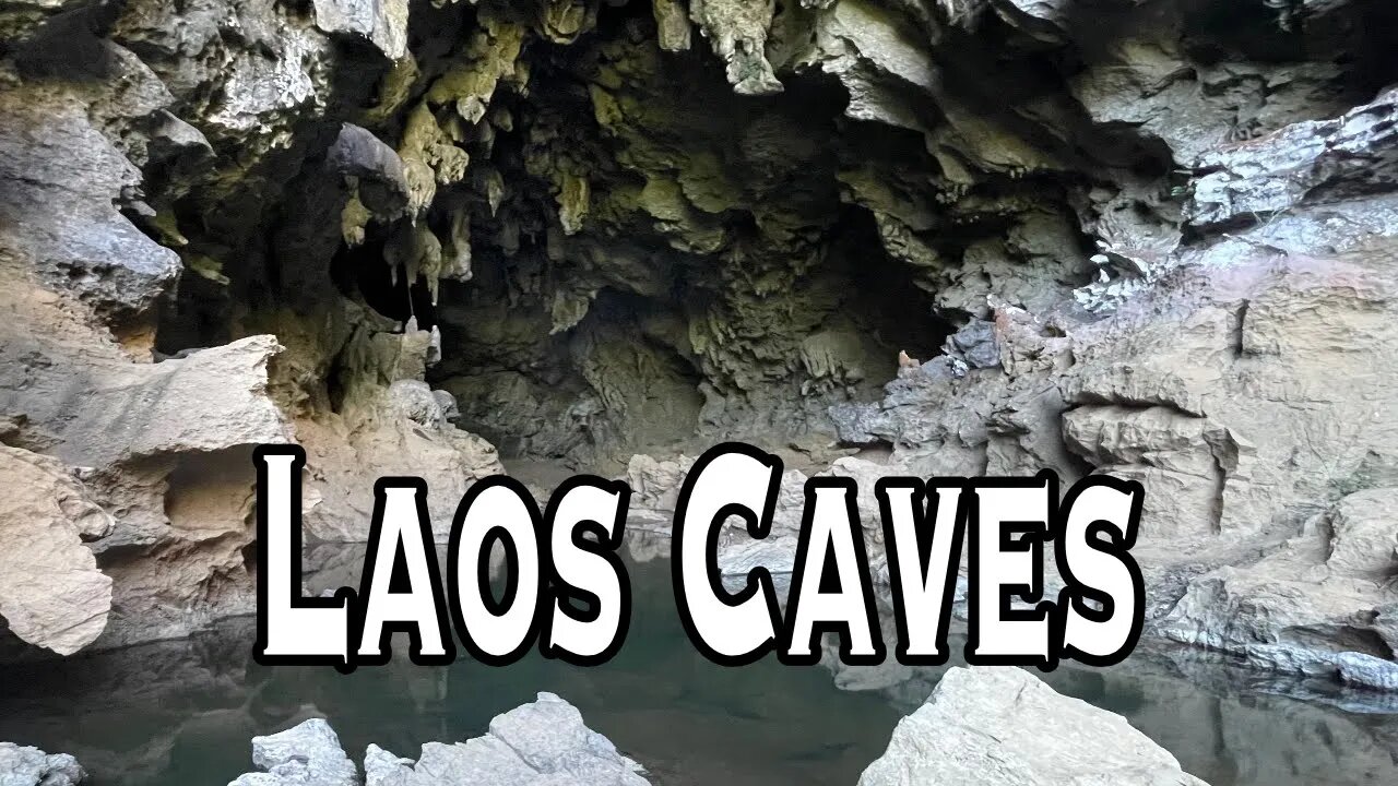 🇱🇦 Motorbike driving in Laos visiting two famous caves found in common tourist trips