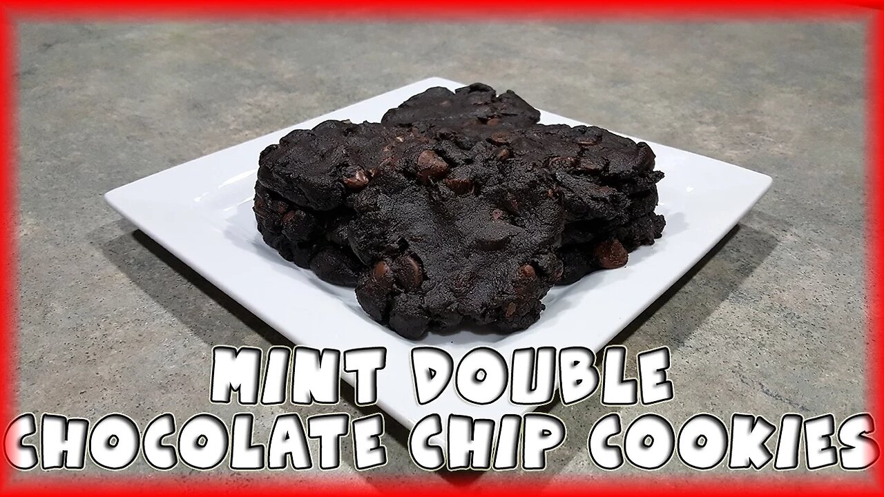 Mint Double Chocolate Chip Cookies