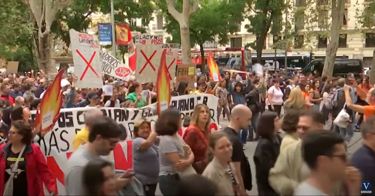 Manifestación en Madrid contra la subida del precio de los alquileres-LIVE