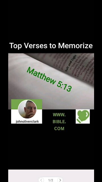 Top Verses To Memorize, Matthew 5:13