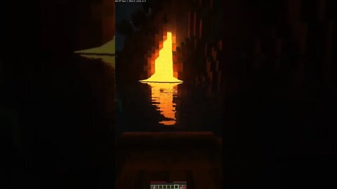 Minecraft Shaders Lava Reflections #minecraft #lava #shorts