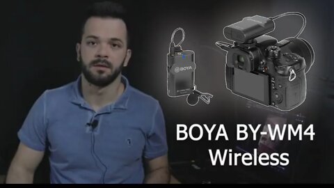 Microfone sem FIO - BOYA BY WM4 PRO K1 2 4G Wireless Microphone