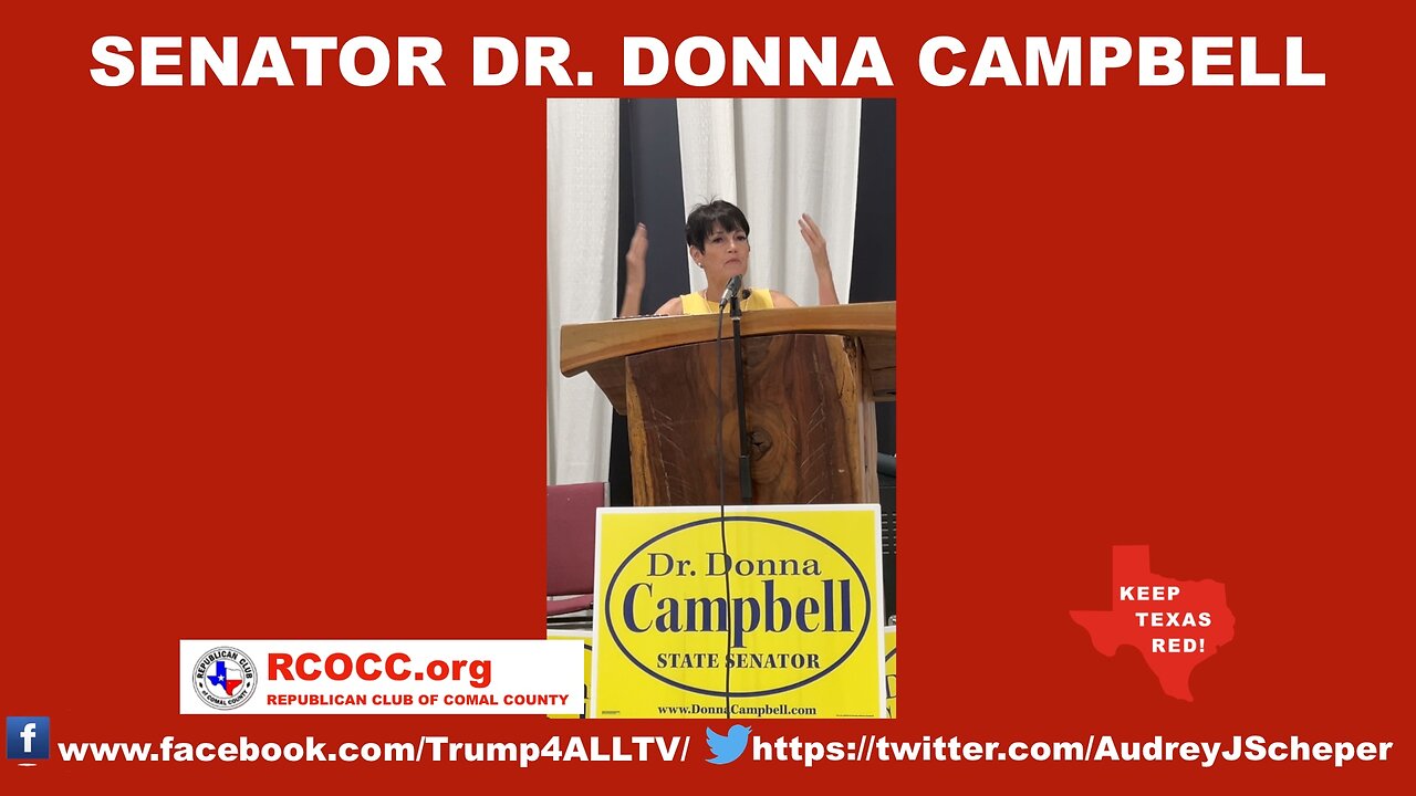 RCOCC guest speaker State Senator Dr. Donna Campbell