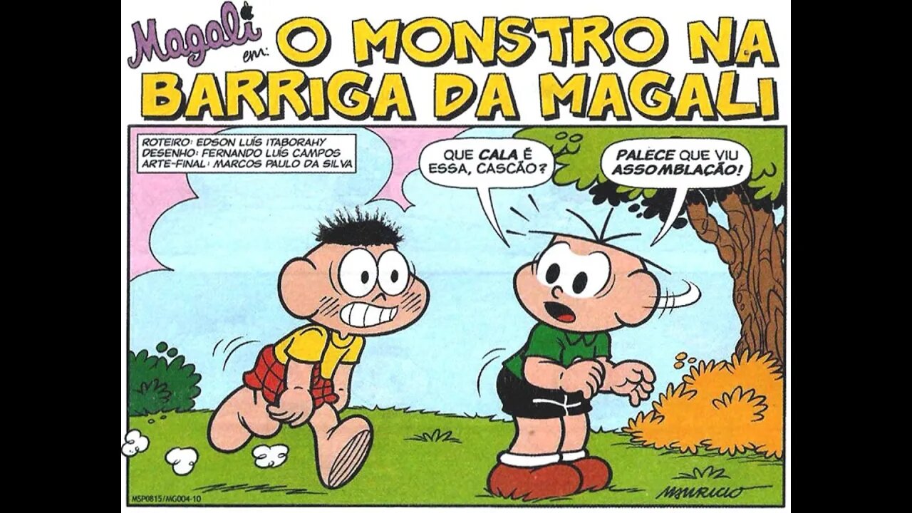 Magali em-O monstro na barriga da Magali | Gibis do Rapha 2