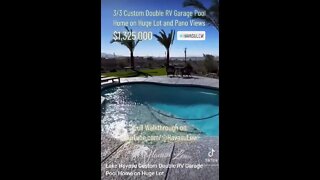 Lake Havasu Custom Double RV Garage Pool Home on Huge Lot