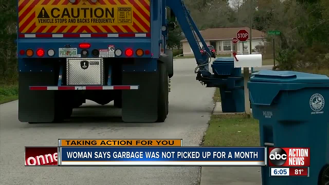 After no garbage pickup for a month, Spring Hill woman says she's out of patience