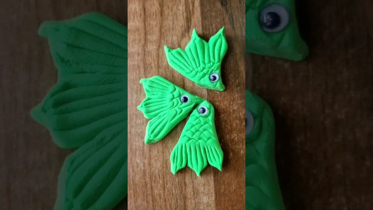 DIY how to make polymer clay fish #shorts