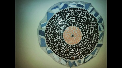 Mosaic vinyl tiles designed on a melamine