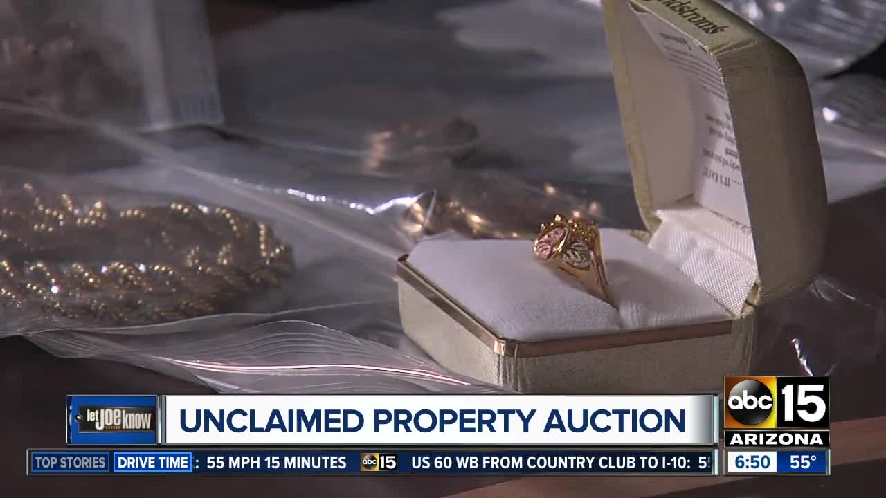 Unclaimed property to be auctioned off by Arizona Department of Revenue