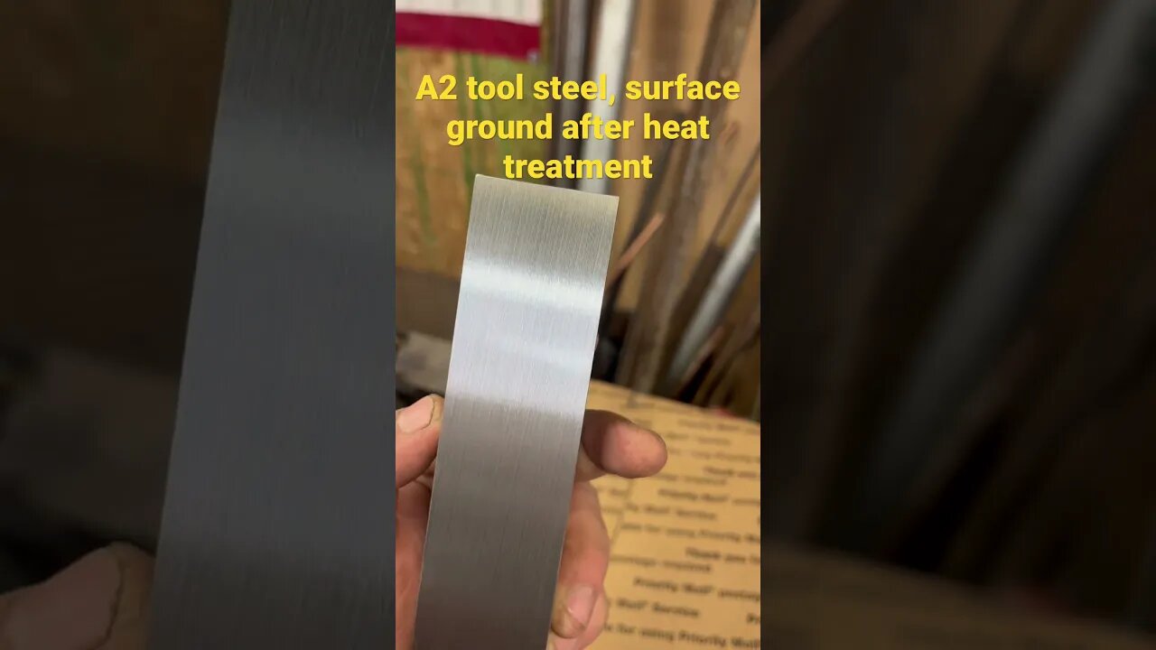 A2 tool steel surface ground finish after heat treatment #machining #machinist #shop
