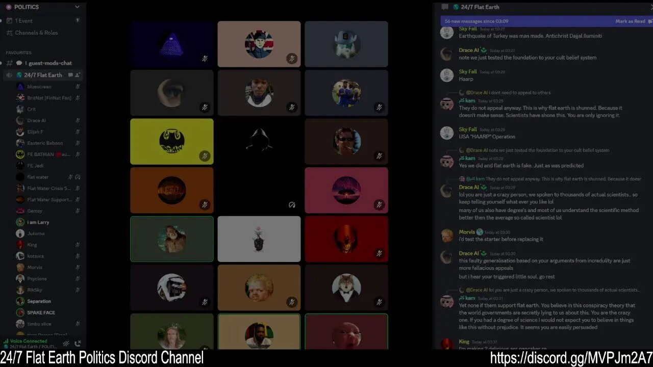 24/7 Flat Earth Politics Discord Channel Livestream - #4