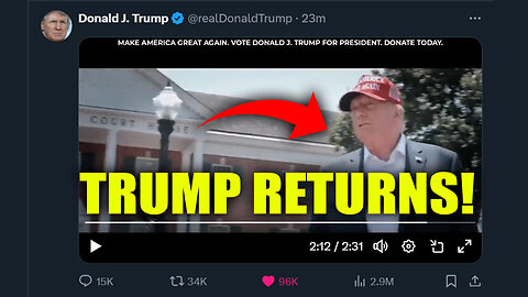 TRUMP MAKES SURPRISE RETURN TO X!