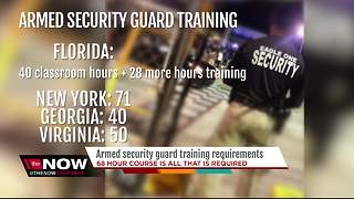 Armed security guard training requirements