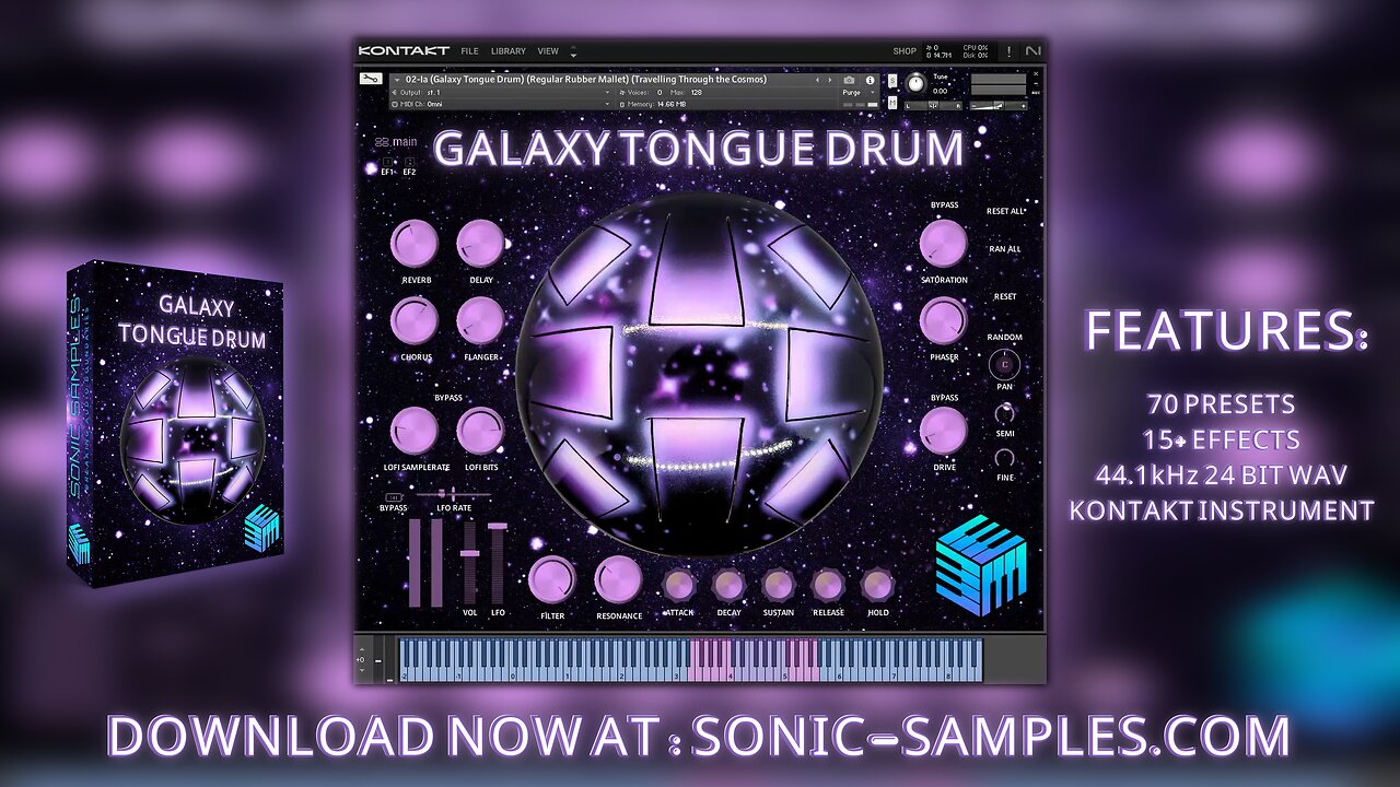 Galaxy Tongue Drum (Preset Demo) (Kontakt Instrument Library) Spacey Sounds to Be Captivated By!